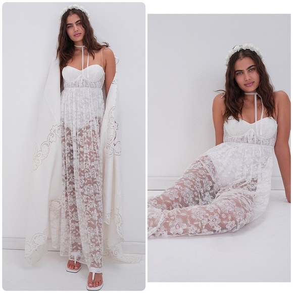 NEW! For Love & Lemons Lorena Maxi Dress - Picture 3 of 16